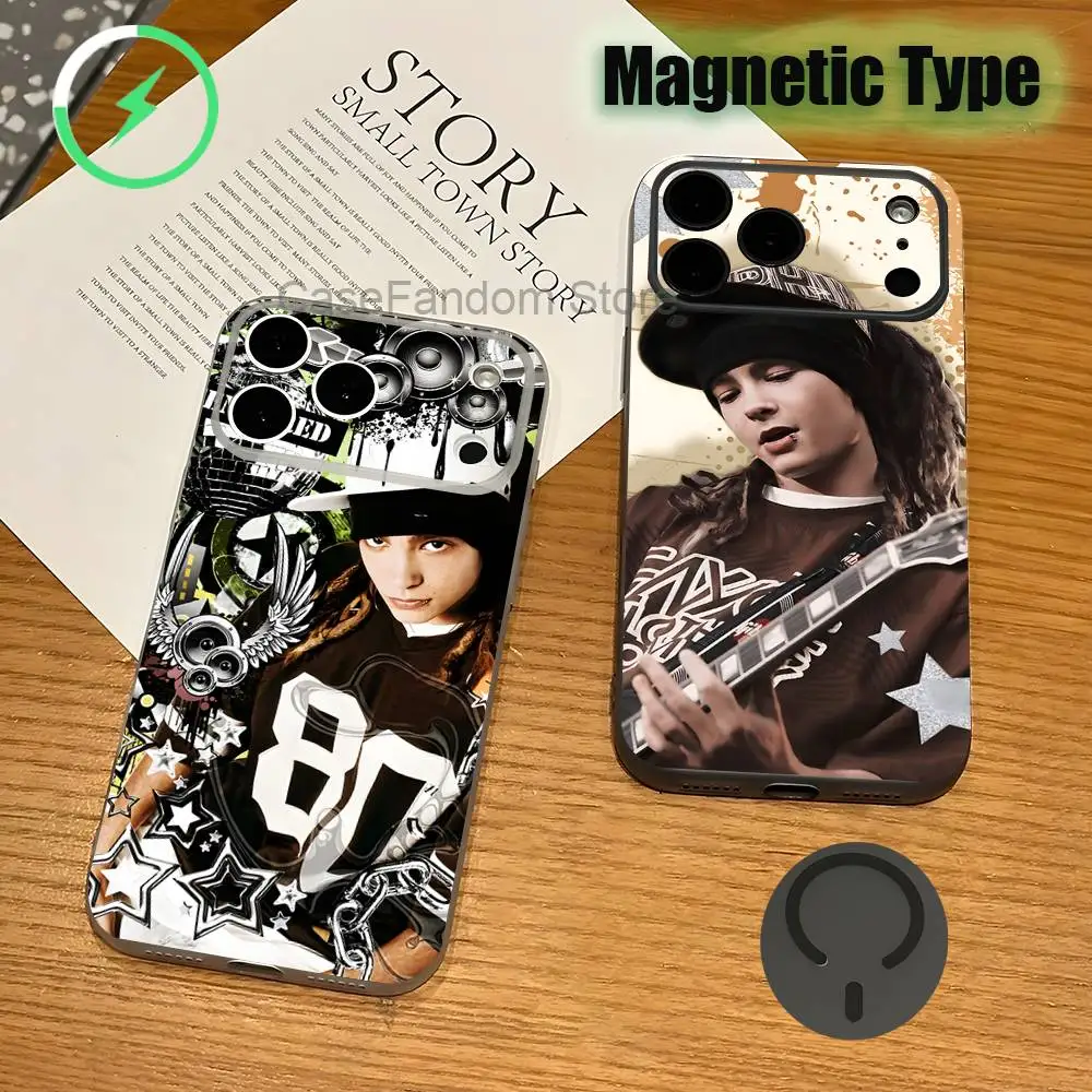 

Singer Bill K-Kaulitz Tom Tokio For iPhone 17,16,15,14,13,12,Pro,Max,Plus Transparent gray Phone Case Magnetic Wireless Charging