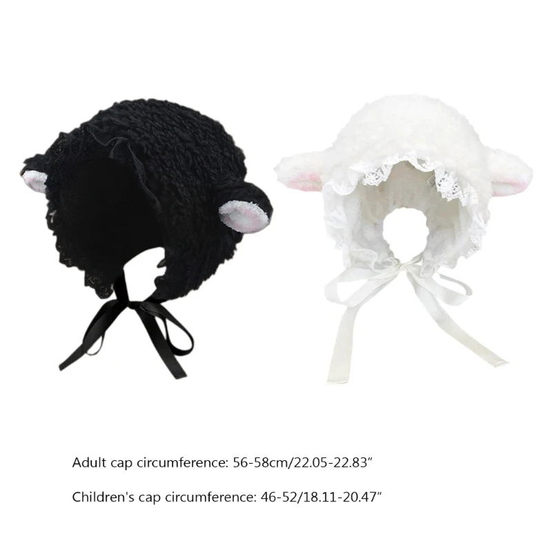 Soft Lamb Ears Hat Autumn And Winter  Cosplayed Hat Winter Picture Props Warm Earflap  Ear-Protection