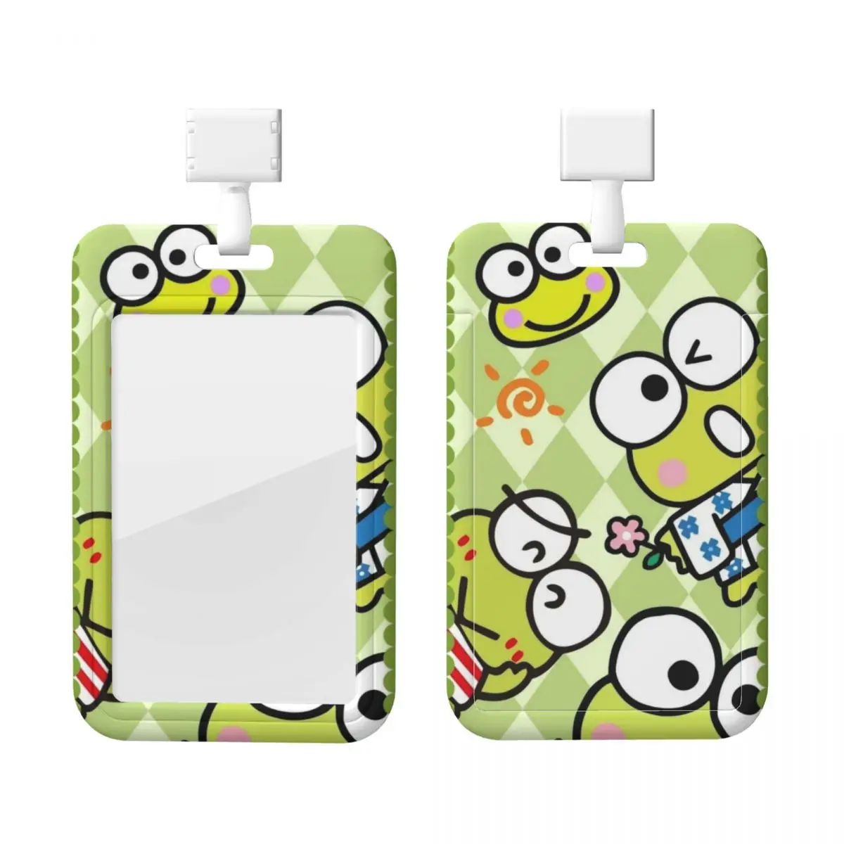 

Custom Cute Kerokero Keroppi Credit Card Holders Neck Strap Lanyard ID Badge Card Holder For Hospitals Nurse Card Holder