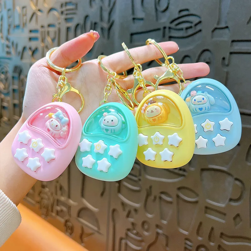 

Cartoon Cute Stars Memory Master Game Machine Keychain Pendant Creative Fun Handheld Game Machine Backpacks Pendant