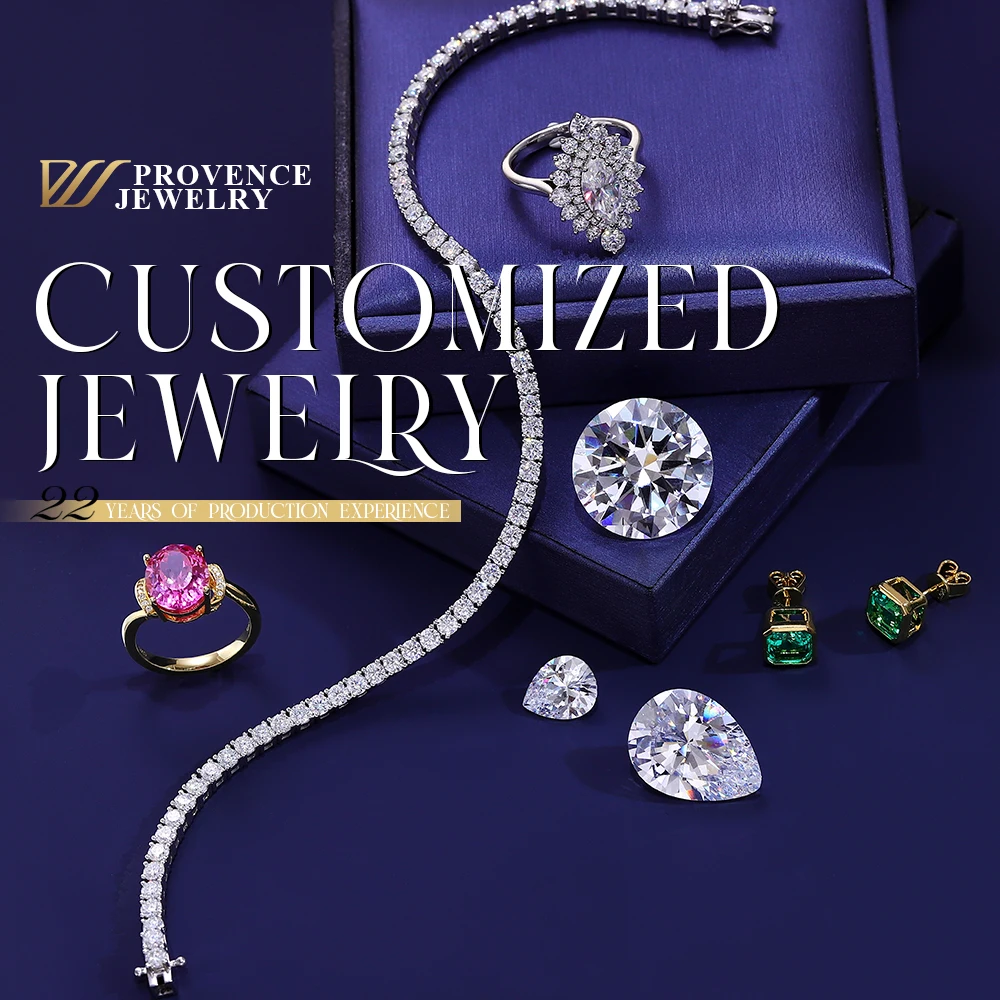 

Provence 18K/14K/10K/S925/PT950 Custom Jewelry For Women Men Moissanite for Jewelry Making DlY Hip Hop Rapper Jewelry-US