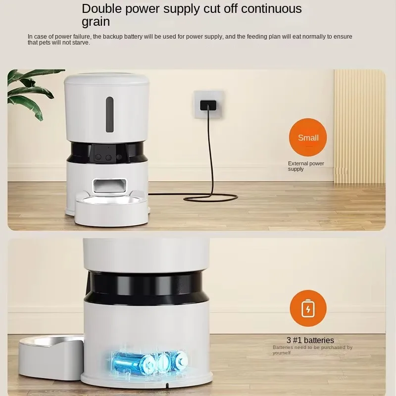 Cross-border New Smart Pet Feeder for Dogs and Cats with Bluetooth Mobile Phone Timing Remote Control From China