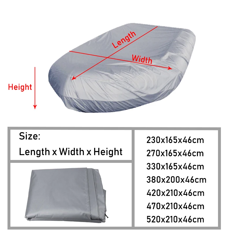V-vorm Marine Boot Cover Waterdicht Stofdicht AntiUV Regen Sneeuw Opblaasbare Boot Rubberboot Vissen Rubberboot Universele Kajak Cover