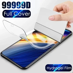 Hydrogel Film For Xiaomi Poco X5 Pro 5G Screen Protector Poco X4 GT M4 Pro M5 X3 NFC F3 M3 X3 Pro C40 C50 C55 Pocophone F1 Film