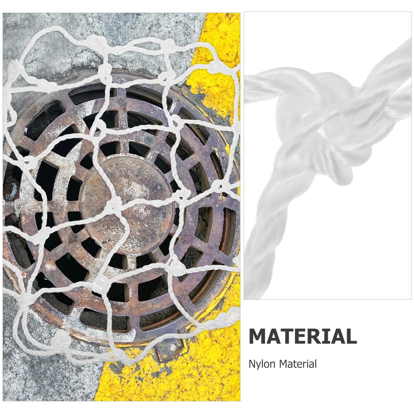 60cm Nylon Cover Net Sturdy Safety Netting for Manhole Cover Preventing Falls and Blockages Protection Net
