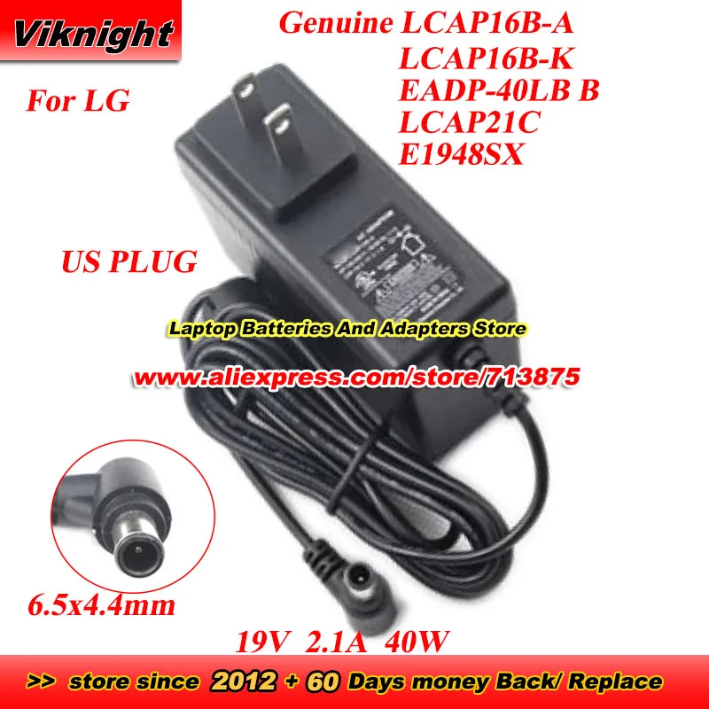 

Genuine LCAP16B-A LCAP16B-K EADP40LB B LCAP21C E1948SX 19V 2.1A Charger for LG 22M35D 22M35D-B IPS277L-BN 24MN33D E2042T E2251T
