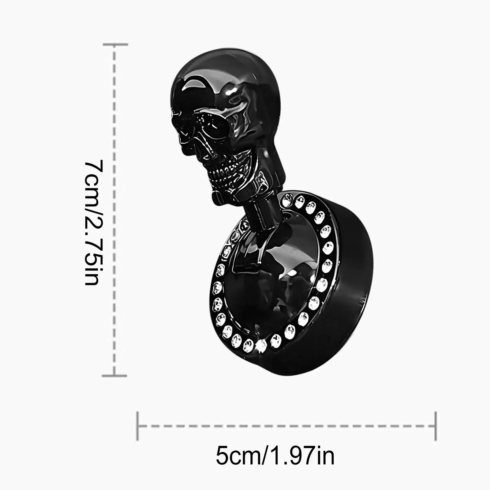 Button Start Car Shift Knob Gothic Metal Skull Universal Lever Push Start Button Cover For Trucks RVs Boats Vehicle Engine view 6