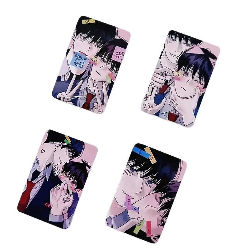 4 Pcs/Set Korean Manhwa Lomo Card Won Yaori, Koo Yunwon Manga Characters 3 Inches Photo Cards Cosplay Gift