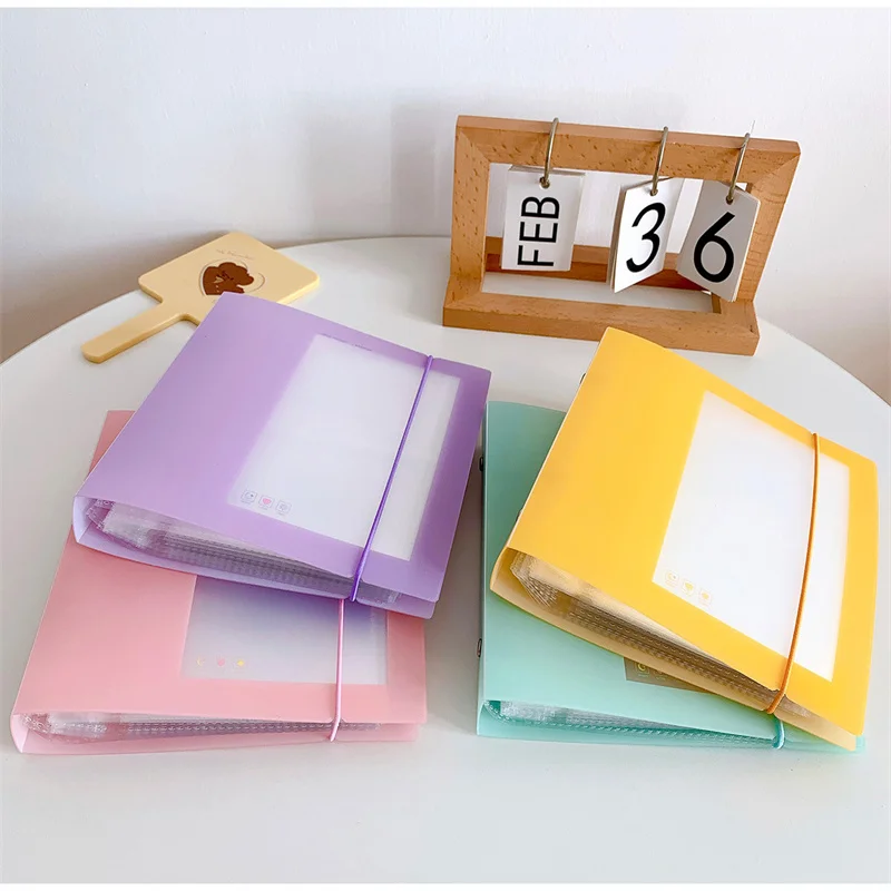 New Kawaii Album 4 inch 25 Sheets Kpop Photocards Binder Collect Book Idol Sleeves Photo Album Game Card DIY Collection Book