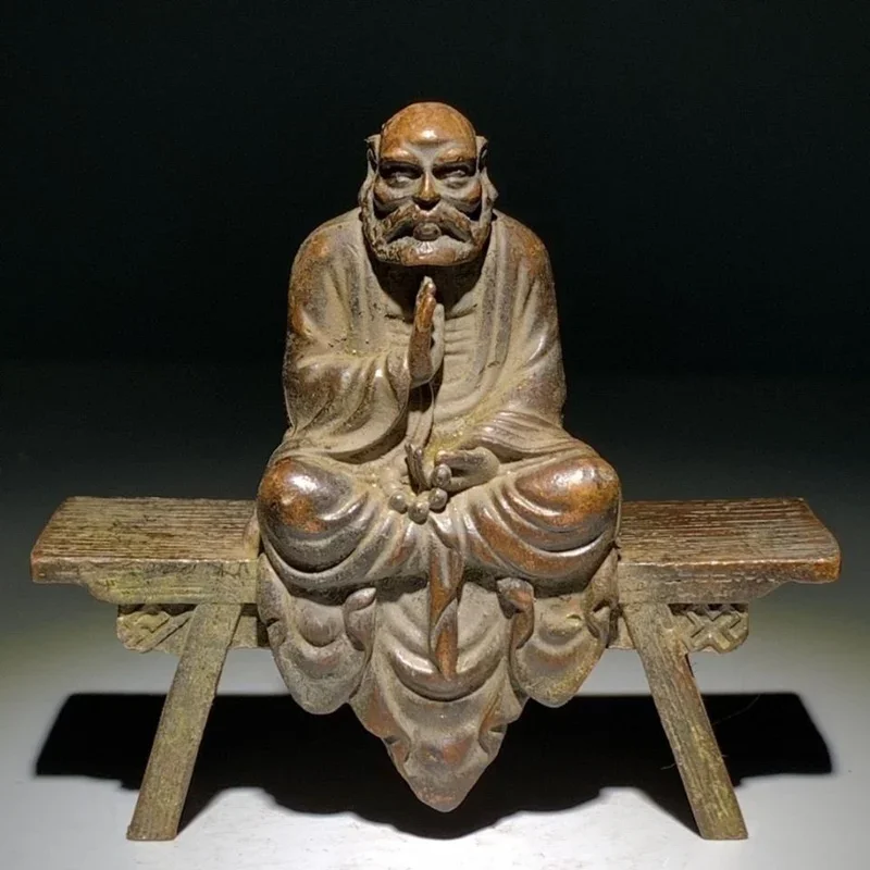 Chinese copper Brass Damo Bodhidharma Dharma Buddhas Statue Crafts