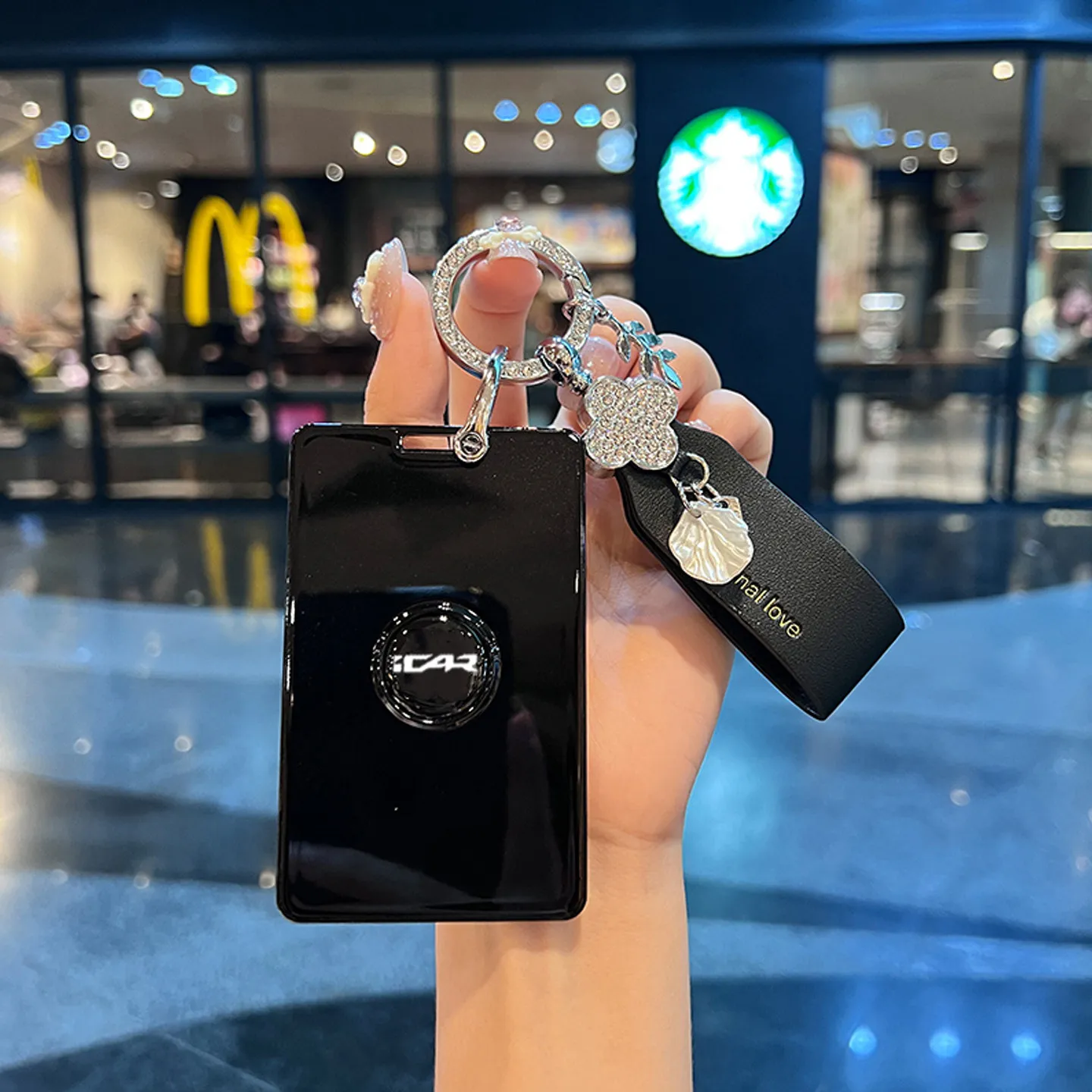 ABS Card Key Case for Chery iCAR V23 2026, Anti-Scratch NFC Smart Key Card Wallet Cover for Charging Station Induction
