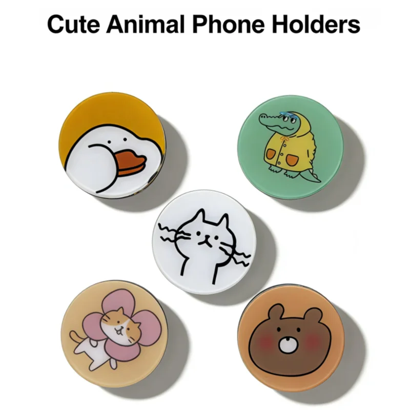 

Держатель для телефона Circle Animal, складное кольцо-подставка Griptok для iPhone 16/15, с креплением-держателем и подставкой-кронштейном