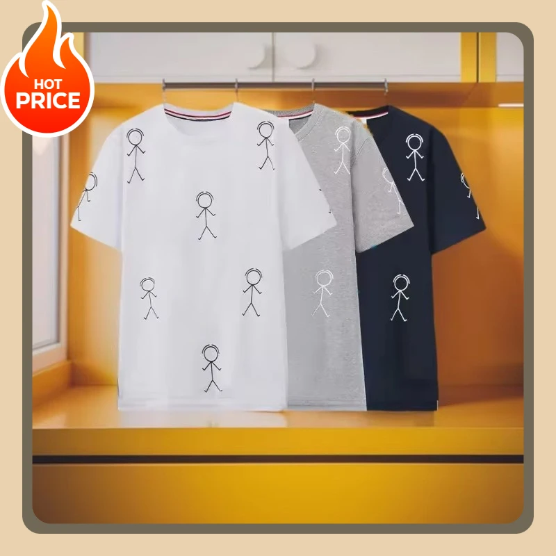 

2526 Summer Trend Brand TB Stickman Men's T-shirt Sports Quick-drying S-6XL Short Sleeve Breathable Loose Fashion Casual Y2K