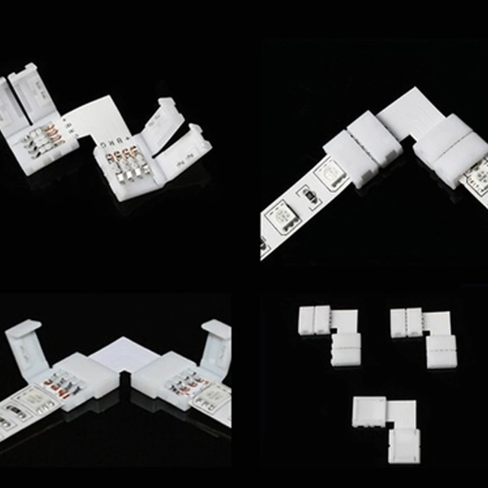 

12 шт. 5050 RGB светодиодный разъем для светодиодной ленты ABS быстрое подключение энергосберегающая пряжка адаптер аксессуар