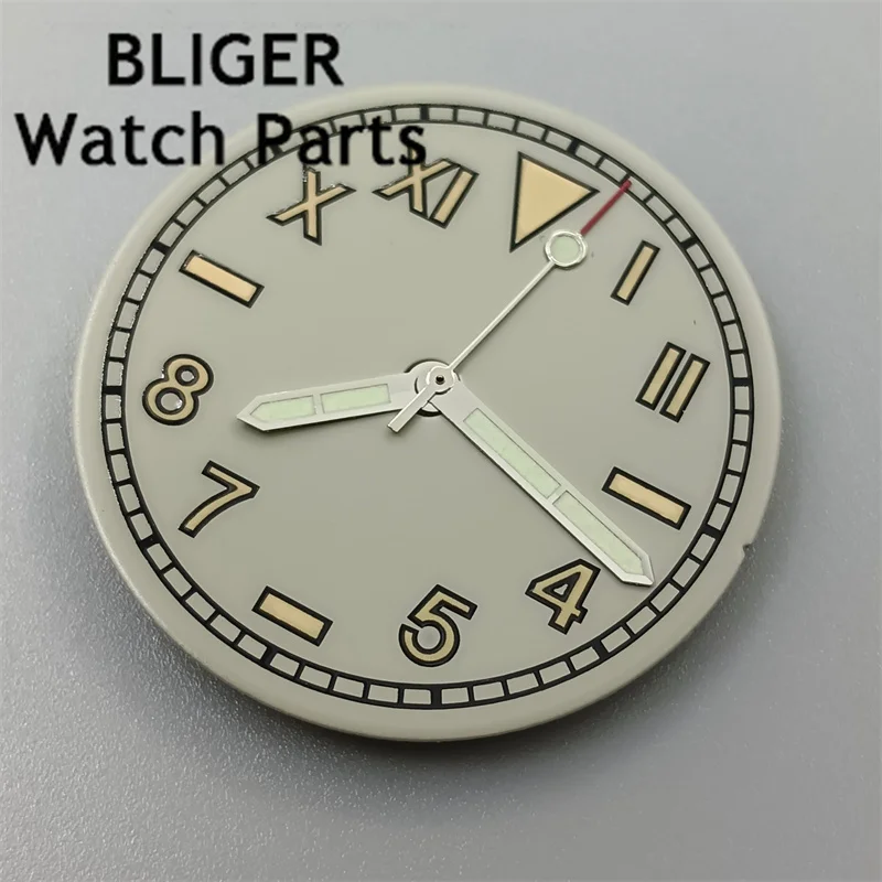 29mm black silver blue green orange yellow watch dial luminous fit NH35 NH36 Miyota8215 821A DG2813 3804 PT5000 movement