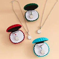 H2o Locket Necklace Fashion Natural Zircon Silver Plated Copper Pendant H2o Just Add Water Mermaid Sea Shell Jewelry Present