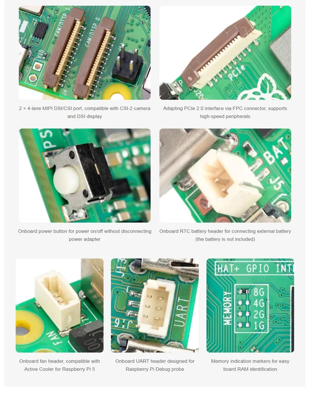 Raspberry Pi 5 4GB 8GB 16GB RAM Board BCM2712 Cortex-A76 2.4GHz VideoCore Optional Case Supply For Raspberry Pi 5