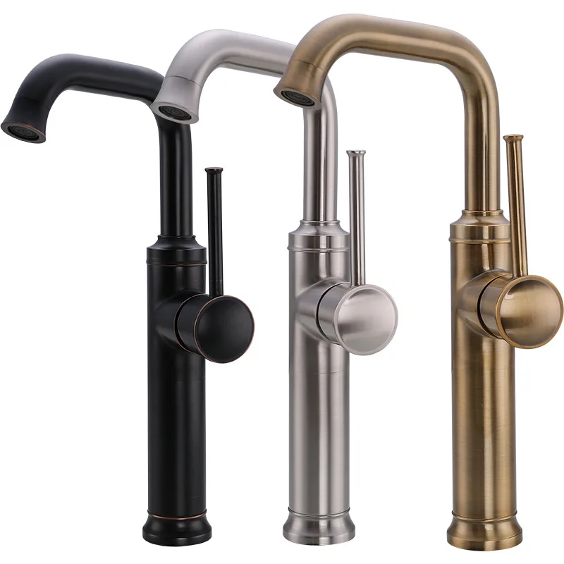 

Good Quality Brass Tall Bathroom sink faucet Luxury Copper Basin Mixer Tap Cold Hot Water Bathroom Faucet,Brushed Nickel/ORB