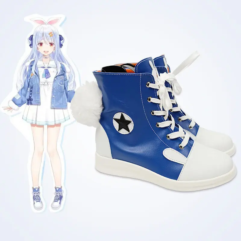 

Vtuber Hololive Usada Pekora Cosplay Shoes Boots Props Halloween Party Role Play Custom Made