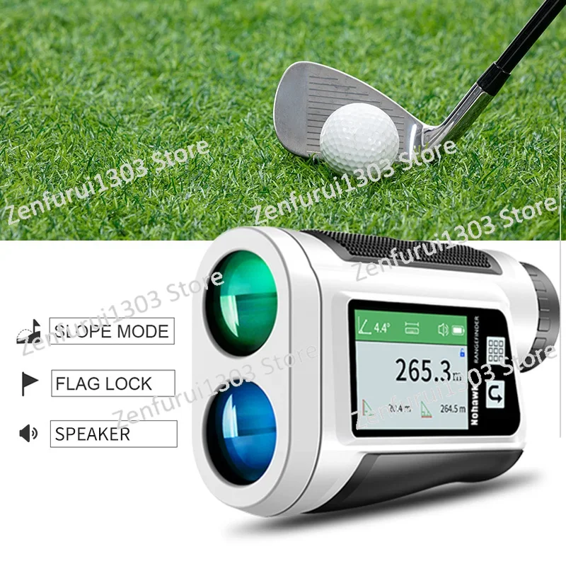 800Yard Ranging Scope 6X Zoom Color Outside Screen Pinseeker Flaglock Vibration Golf Rangefinder