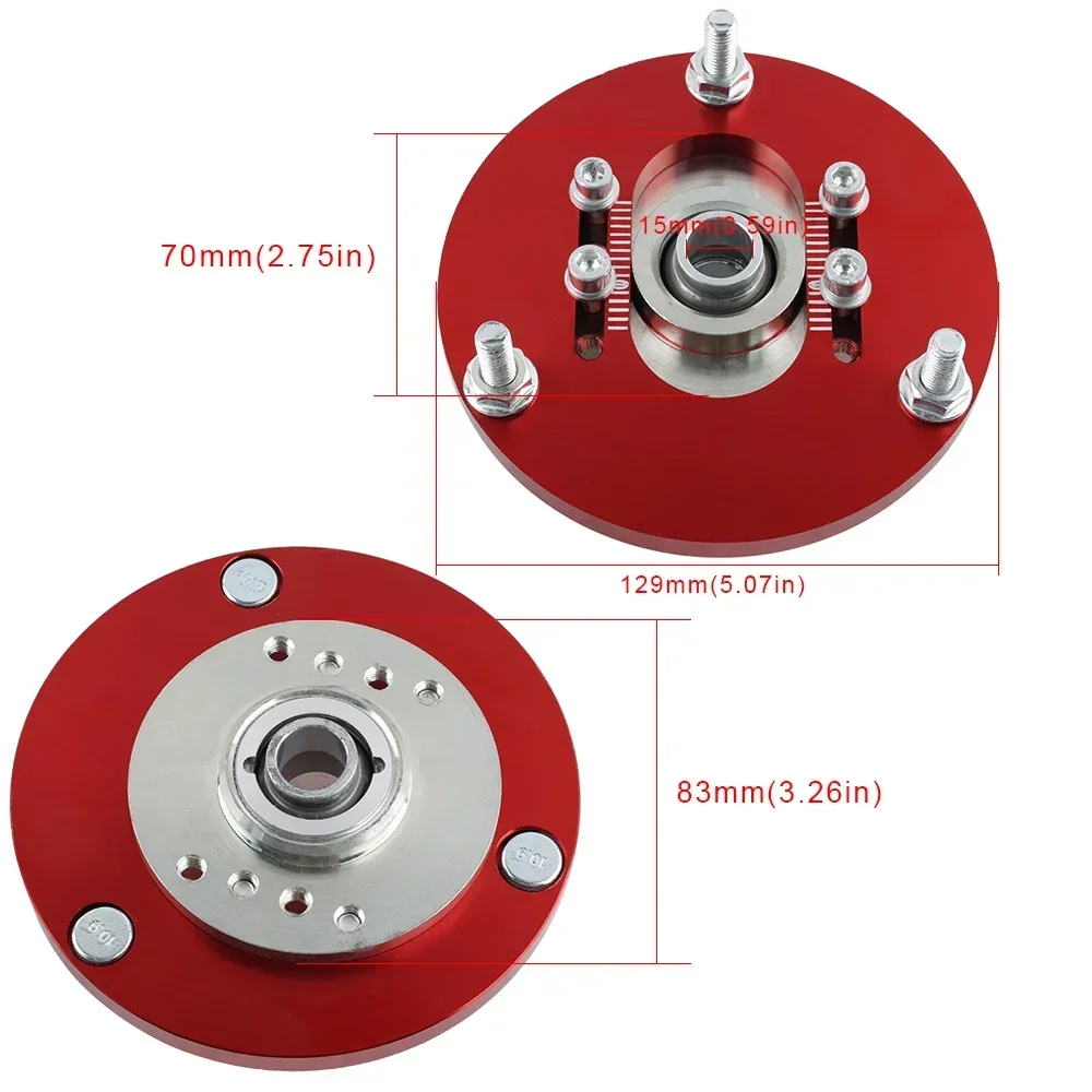 Red Front Camber Plate Upper Mount For BMW E46 3 Series E36 E30 E36 E46 Z3 Coilover Kit Suspension Top Mounts