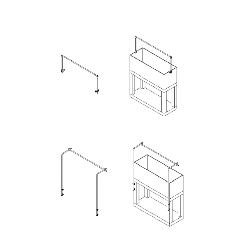 

WEEK AQUA Gantry Back type big stand for Aquarium LED Light chihiros RGB VIVID 2 WRGB 2 20cm 16mm thickness grass Fish Tank