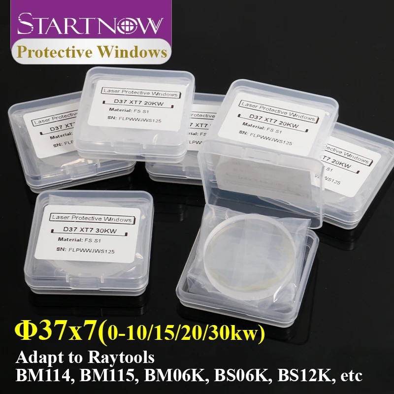 Startnow Fiber Laser Protective Windows 35x4/36x3/37x1.6/37x7/38.1x1.6 Shield Lens For Raytools WSX Cutting Welidng Head Lenses
