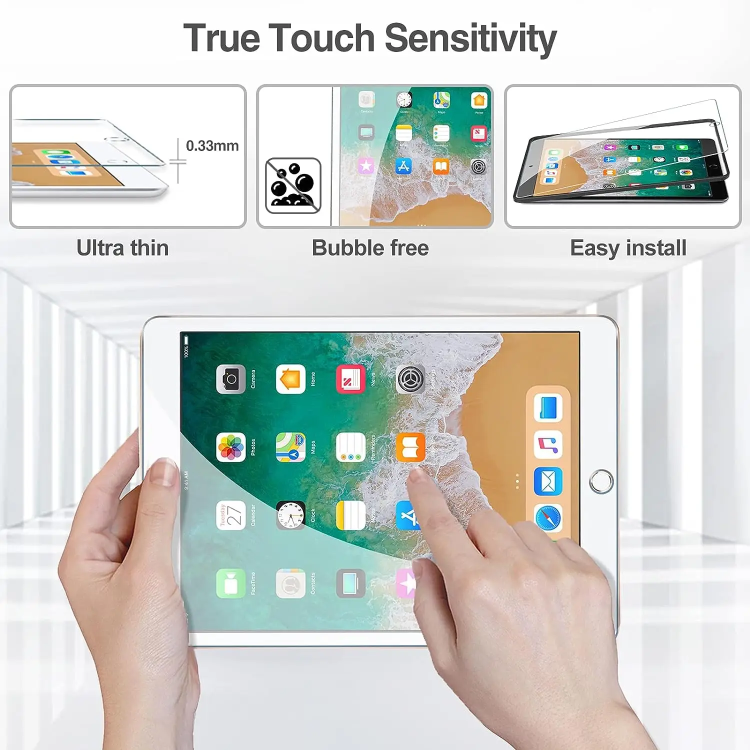2 Stuks 9H Gehard Glas Voor Ipad 5e 6e 9.7 ''2017 2018 Clear Screen Protector Voor Ipad a1822 A1893 Anti Kras Beschermende Film