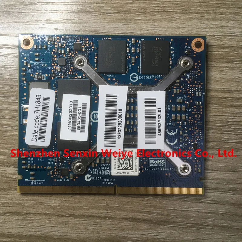 1Pcs 100% Brand New M2000M M2000 4G Video Graphics Vga-kaart N16P-Q3-A2 Voor Dell M7510 M7520 M6800 Hp ZBook15 G3