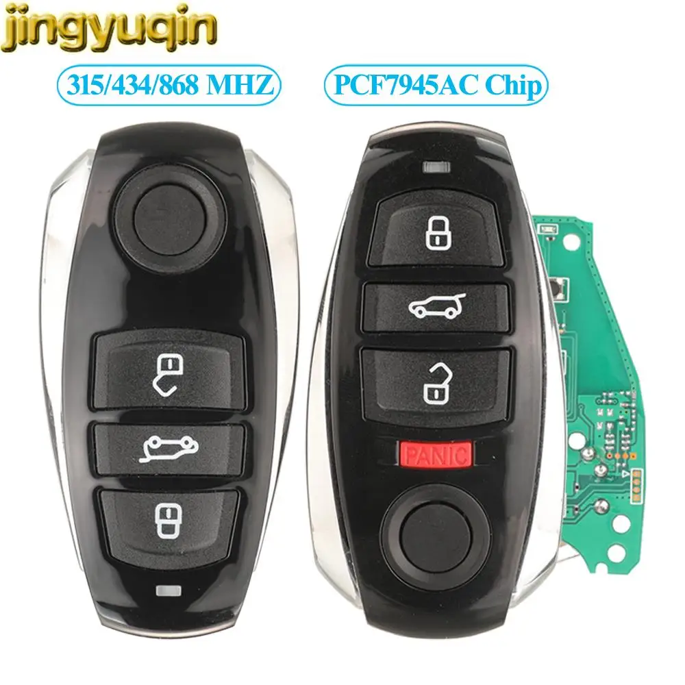 

Jingyuqin 3/4 Buttons Remote Smart Car Key Control PCF7945AC 315/434/868MHZ For VW Volkswagen Touareg 2010-2014 Hitag CVGA