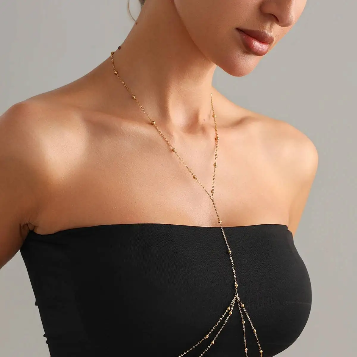 KunJoe 2026 Cadena de Vientre de Acero Inoxidable con Cuentas, Diseño Sencillo y Moderno, para Mujer, Sexy, para Playa, Impermeable, Joyería Corporal para Bikinis