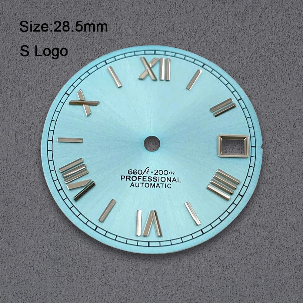 High Quality 28.5mm S Logo Rome Sunburst Dial Fit NH35/NH36/4R/7S Movement Sunray Dial Watch Modification Accessories view 6