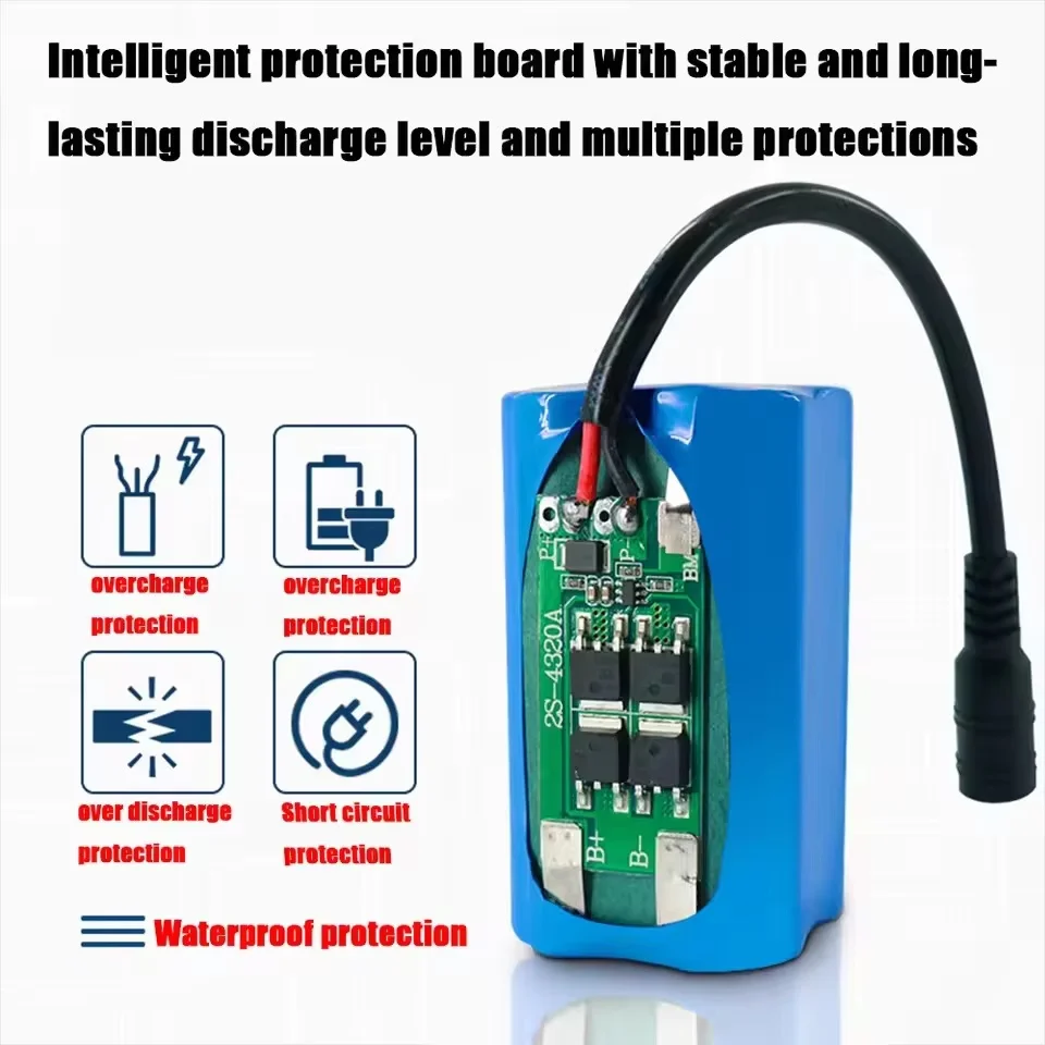 2026 2S2P 7.4V 12800mAh Lithium Battery Used For T188 T888 2011-5 Remote Control Search Bait Boat Spare Parts RC Toy Accessories