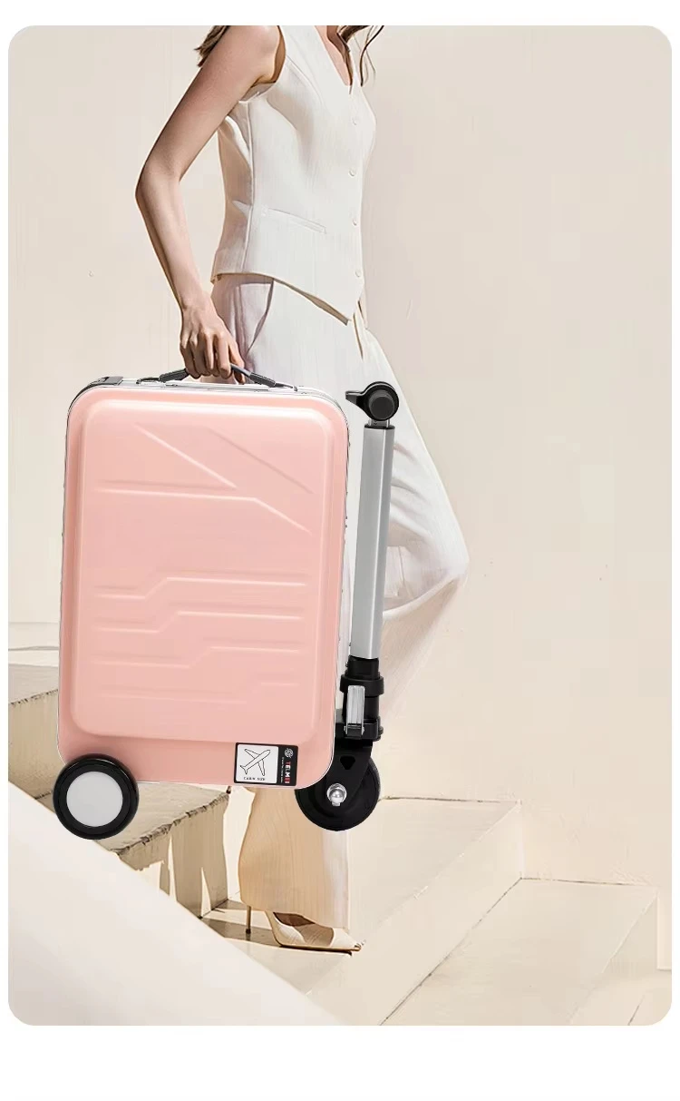 20 Inch Smart Luggage: Rideable + Quick Charge + TSA Lock + Waterproof Carry on Suitcase