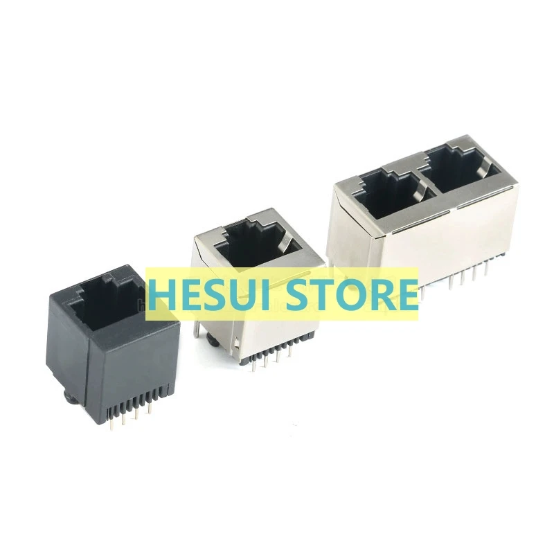 RJ45 socket 5224 Single/double port full package/plastic shielding network socket RJ45 socket port 8P8C