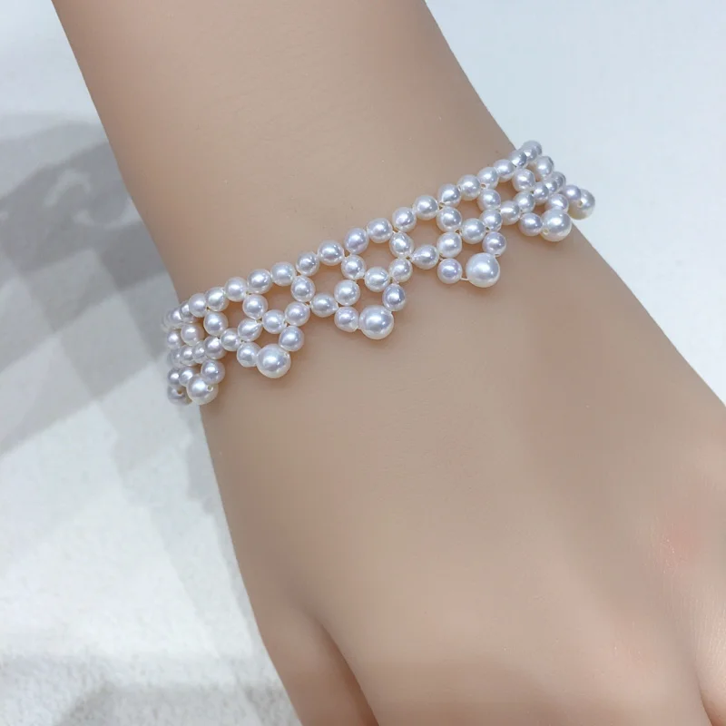 

Zhuji 3-4Mm Natural Freshwater Bracelet Adjustable Pearl Jewelry