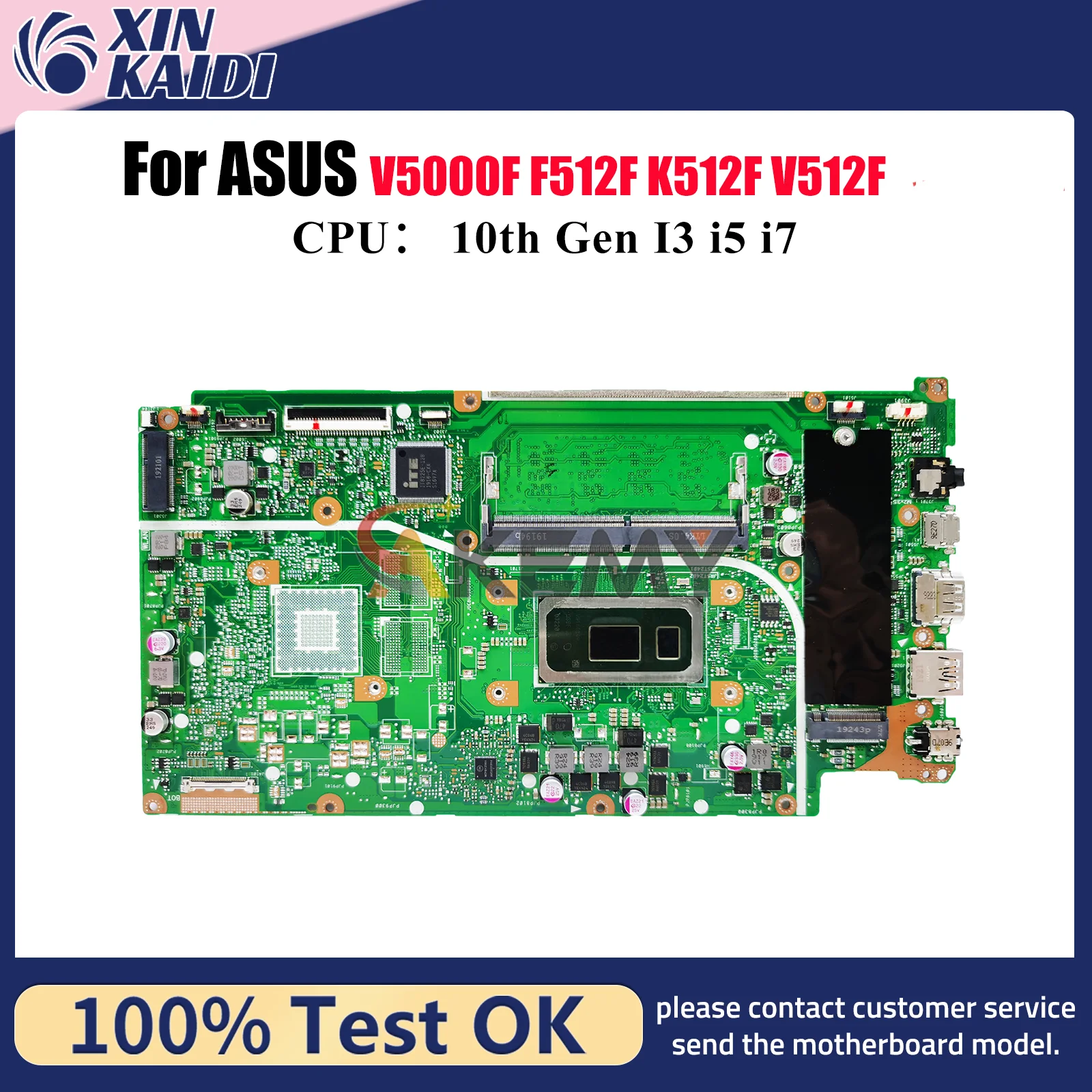 

X512FA Материнская плата для ноутбука ASUS VivoBook V5000F X512FL X512F X512FJ X512FLC X512FF X512FB X512FJG Материнская плата 10-го поколения I3 i5 i7