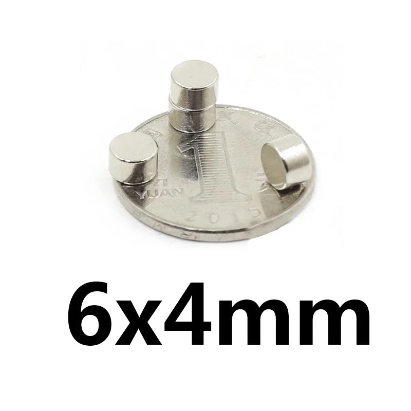6x4 ملم مغناطيس دائري صغير 6 مللي متر × 4 مللي متر للثلاجات المنزلية والمكاتب DIY 6x4 مللي متر مغناطيس قوي صغير 6*4 ملم