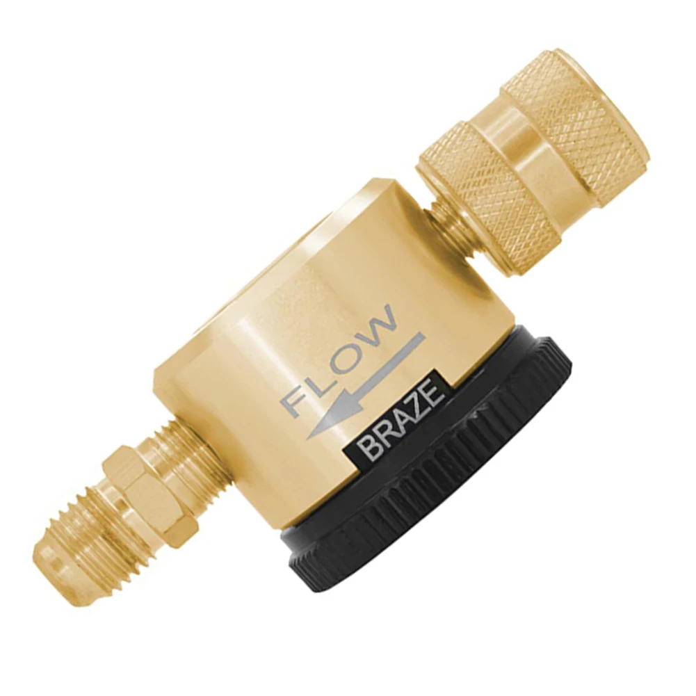 Nitrogen Regulator for HVAC Purging Featuring High-Strength Plastic and Metal Construction with 1/4 Inch Hose Interface