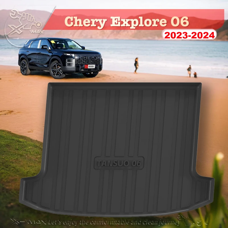 For Geely COOLRAY BINRAY COOL 2018-2024 Custom Fit Car Trunk Mat All Season Black Cargo Mat 3D Shaped Laser Measured Trunk Liner