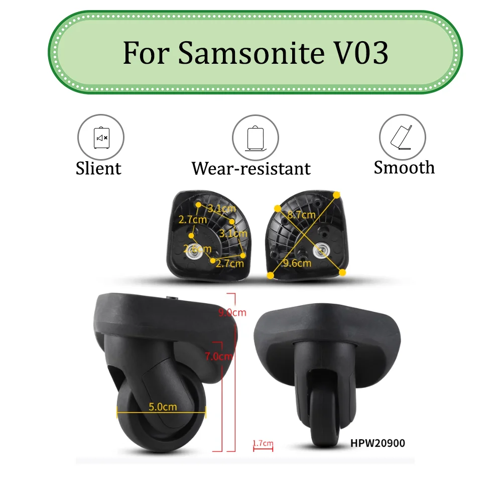 Applicable to Samsonite V03 trolley box accessories wheel universal wheel bag wheel HPW20900/21000 Travel Accessories Silent