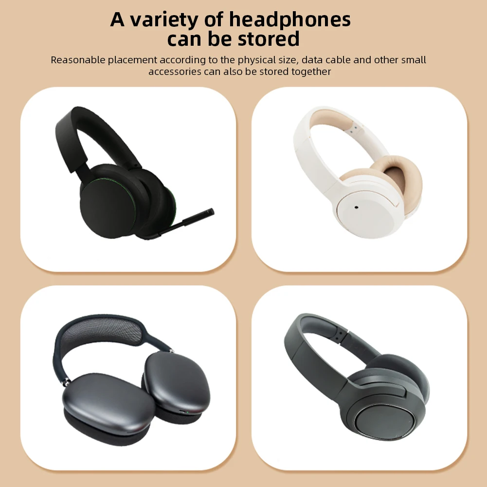 On-Ear Headphones Bags with Hand Rope Storage Carrying Hard Bag Anti Scratch Shockproof Accessories for SONY WH-CH720N/WH-CH520