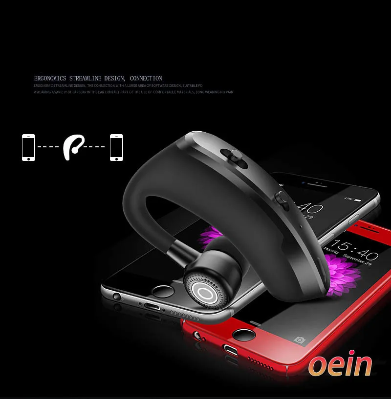 V9 earphones Bluetooth headphones Handsfree wireless headset Business headset Drive Call Sports earphones for iphone Samsung