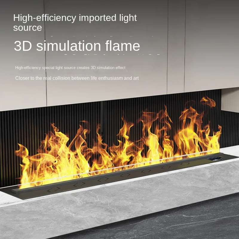 3D Atomization Decorative Fireplace LED Light Source Modern & Minimalism Fireplace Decoration Simulation Furnace Flame