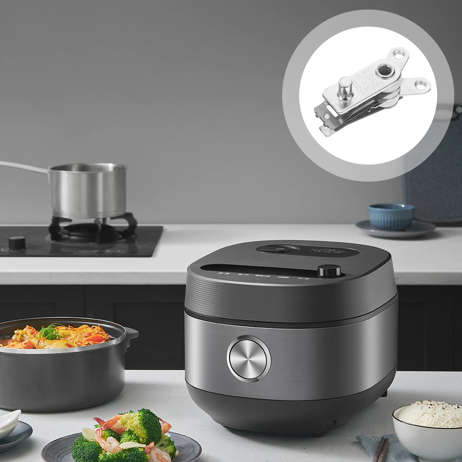 

2Pcs Rice Cooker Thermostat Electric Precise Temperature Control Durable Reliable Magnet Steel Materials Versatile