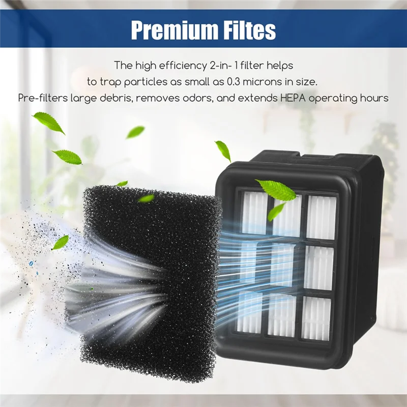 الصيف بيع مجموعة فلاتر Hepa البلاستيك الأسود لمرشحات Hepa فراغ Crosswave HF3 3649A متوافق مع المكنسة الكهربائية HF3 Crosswave