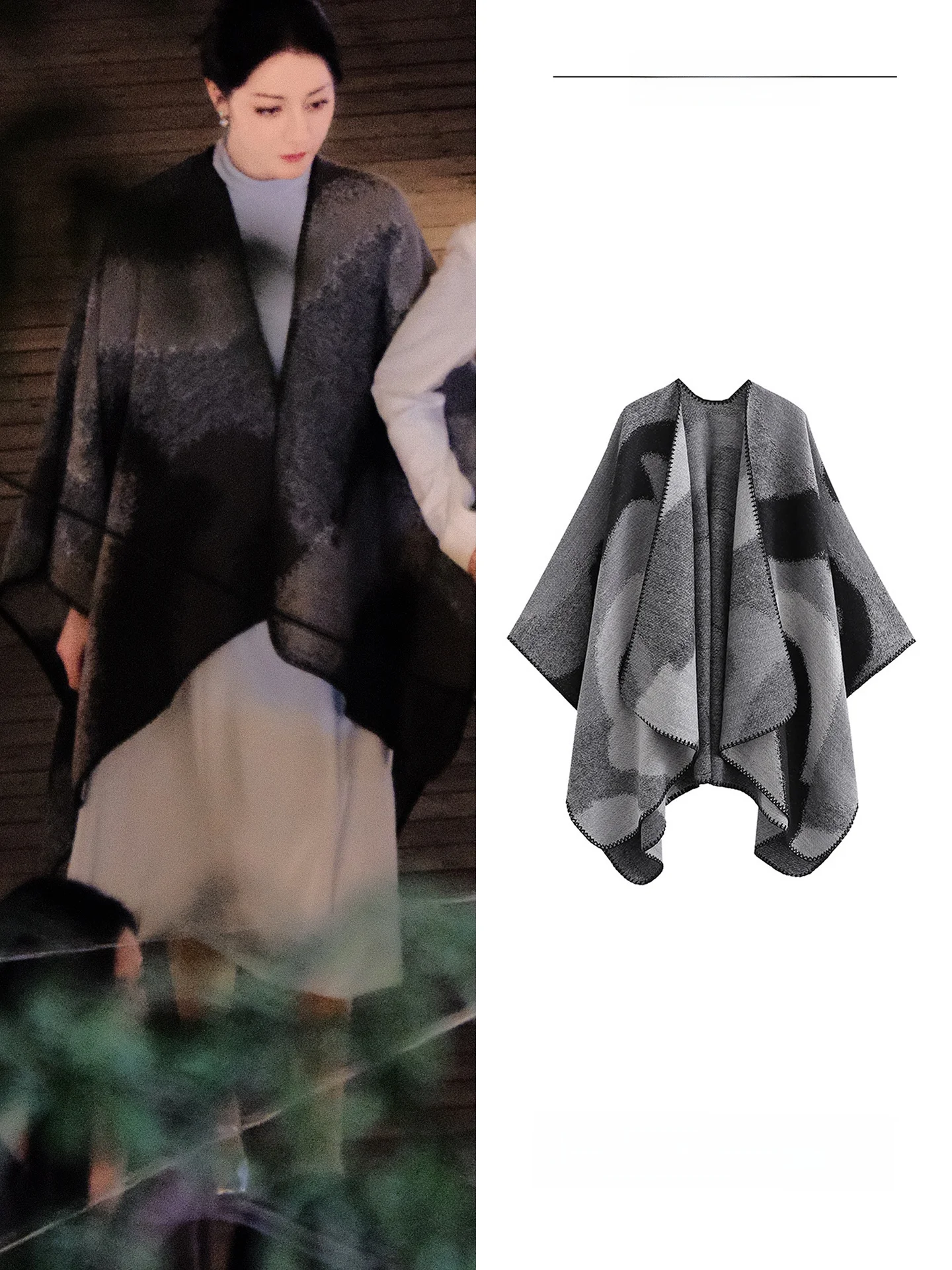 

Модный вязаный свитер-пальто с капюшоном и шарфом-накидкой, элегантный повседневный свободный крой, женская зимняя верхняя одежда премиум-класса