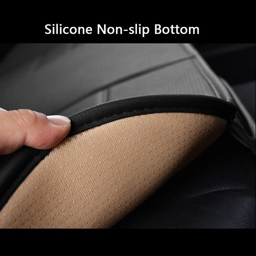 3Colors PU Leather Car Front Cover Cushion Bottom Seat Pad Mat Full Surrounded Automobiles Seat Protector Four Seasons Universal