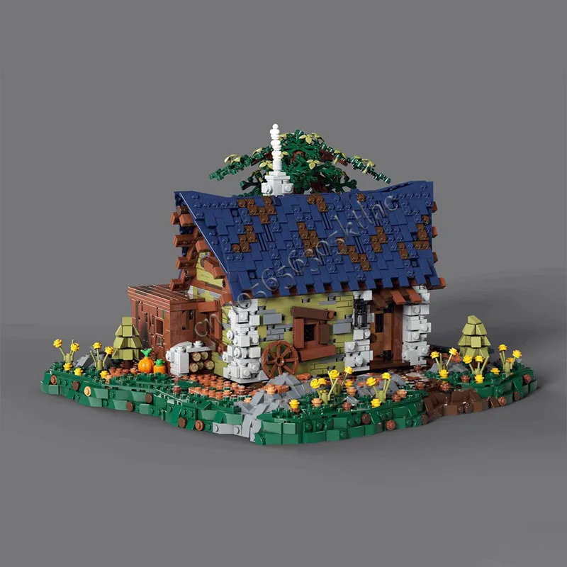 3174 pezzi MOC piccola casa con camino modello di blocco di costruzione puzzle per bambini assemblaggio fai da te blocco di costruzione regalo di festival di compleanno