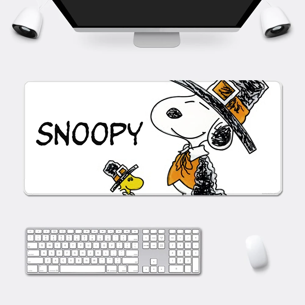 Cartoon Cute Dog S-Snoopys Mousepad HD Printing Computer Gamers Locking Edge Non-slip Mouse Pad XXL90x40cm Keyboard PC Desk Pad